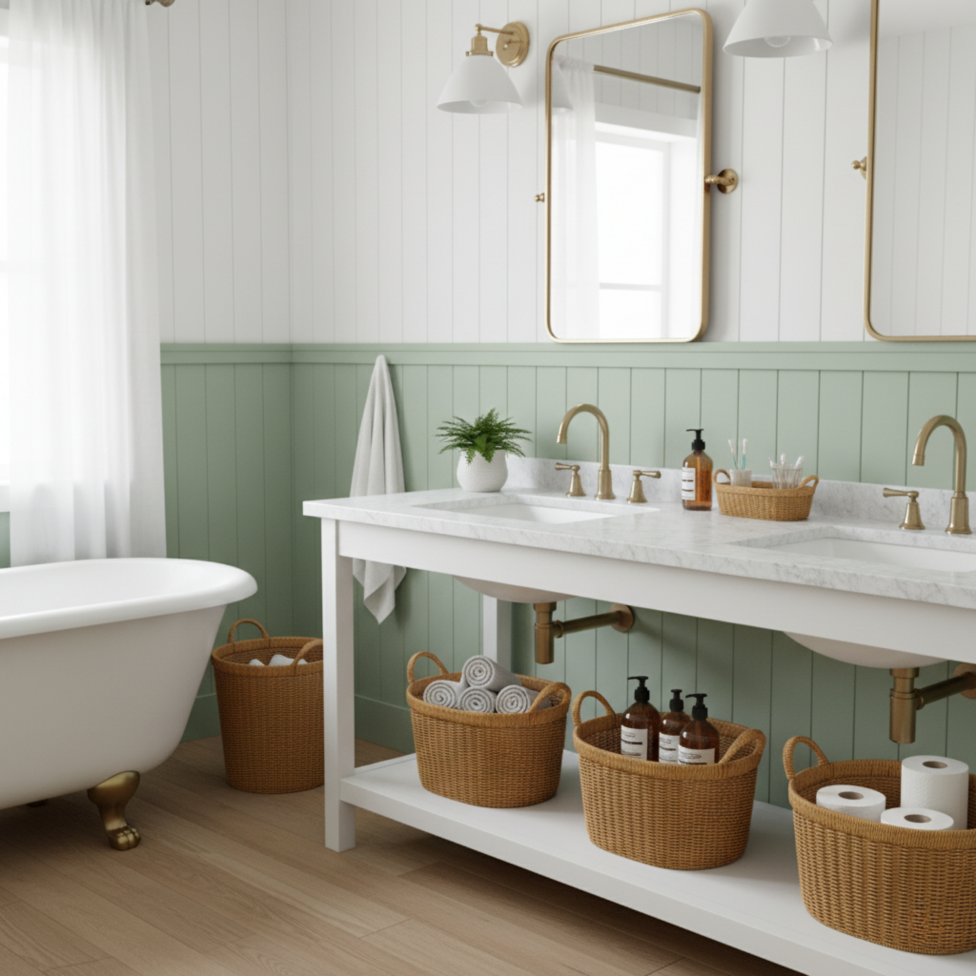 Rattan Dual-Handle Oval Basket