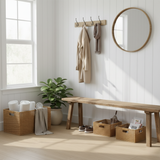 Rattan 3-Handle Storage Basket