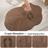 Wood Grain Diatomite Bath Mat