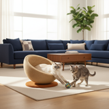 Woven Fiber Round Cat Scratch Nest