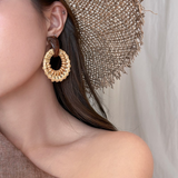 Bohemian Rattan Bamboo Earrings