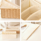 Rattan-Style Drawer Organizer Box