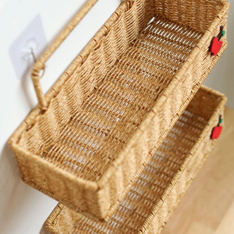 Rattan Tiered Storage Shelf