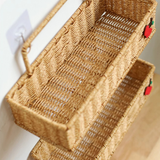 Rattan Tiered Storage Shelf