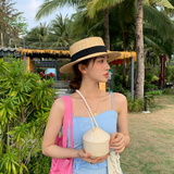 Women's Summer Flat Straw Sunhat