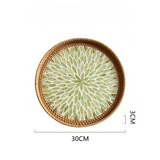 Rattan Tray Mother of Pearl