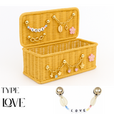 [DIY Set] Rattan Cable Organizer Box + Charm Decorations