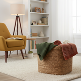 Woven Rattan Laundry Basket