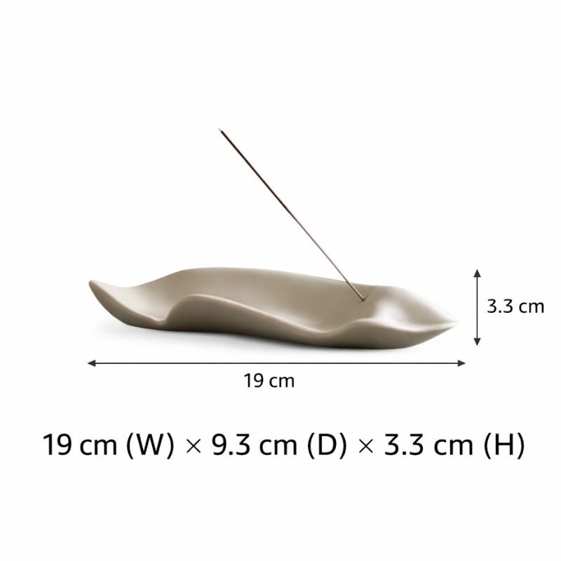 Organic Leaf Incense Holder – Sculptural Object