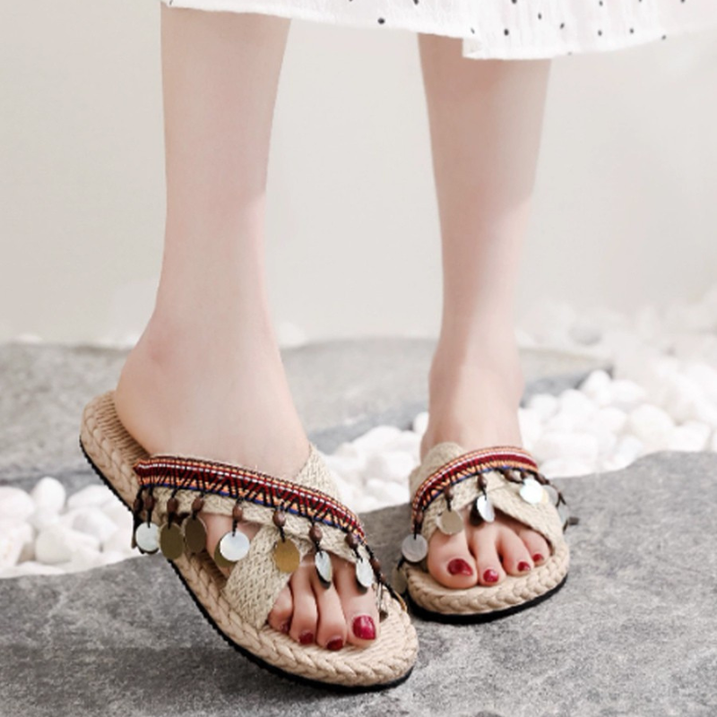 Women's Woven Beach Slippers