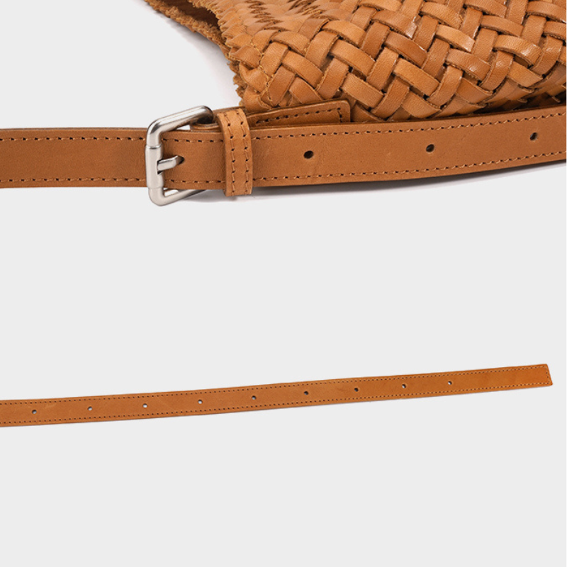 Vegan Leather Woven Tote Bag