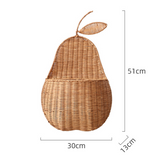 Wall Rattan Pear Flower Basket