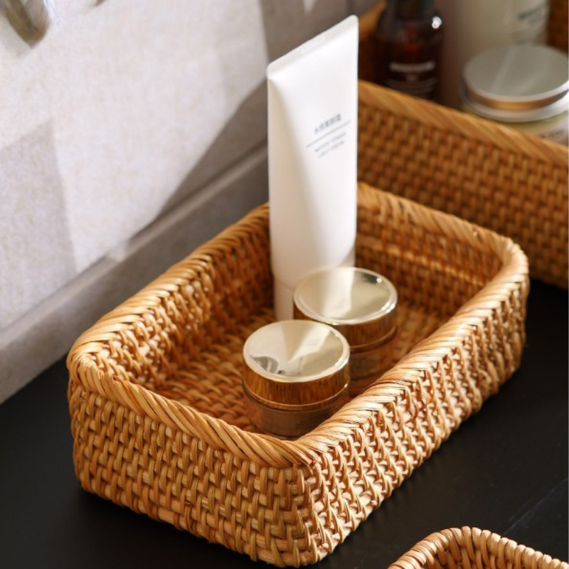 Rattan Tabletop Organizer