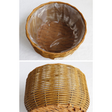 Woven Straw Flower Basket