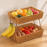 Rattan 2-Tier Fruit Basket