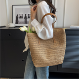 Summer Rattan  Large Shoulder Bag