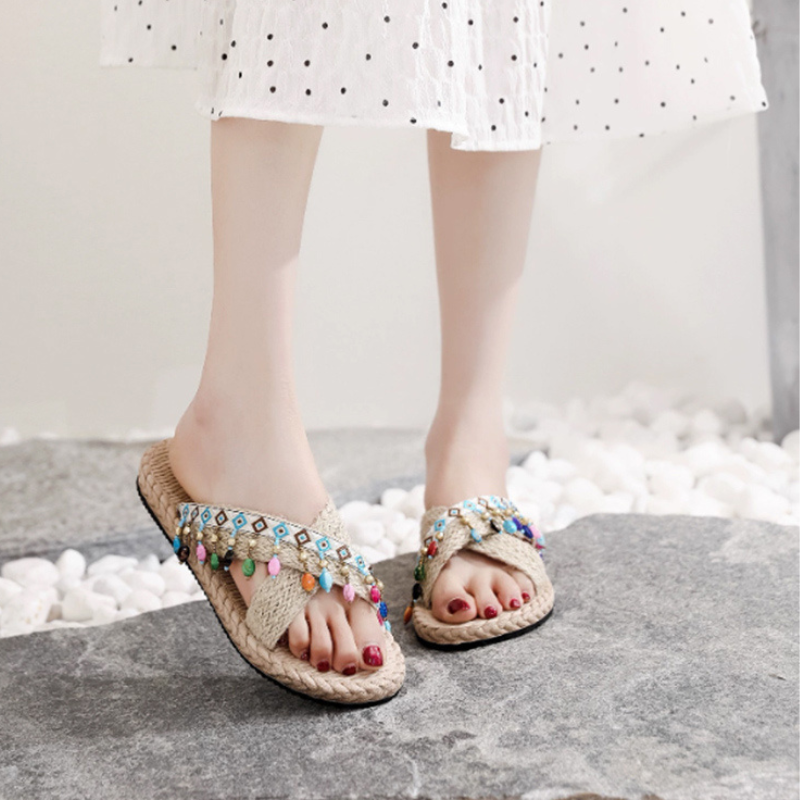 Women's Woven Beach Slippers