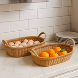 Rattan Dual-Handle Oval Basket