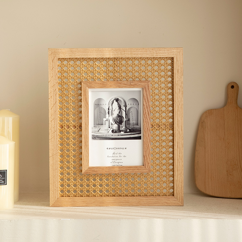 Wicker Boho Photo Frame