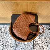 Handwoven Cowhide Tote Bag