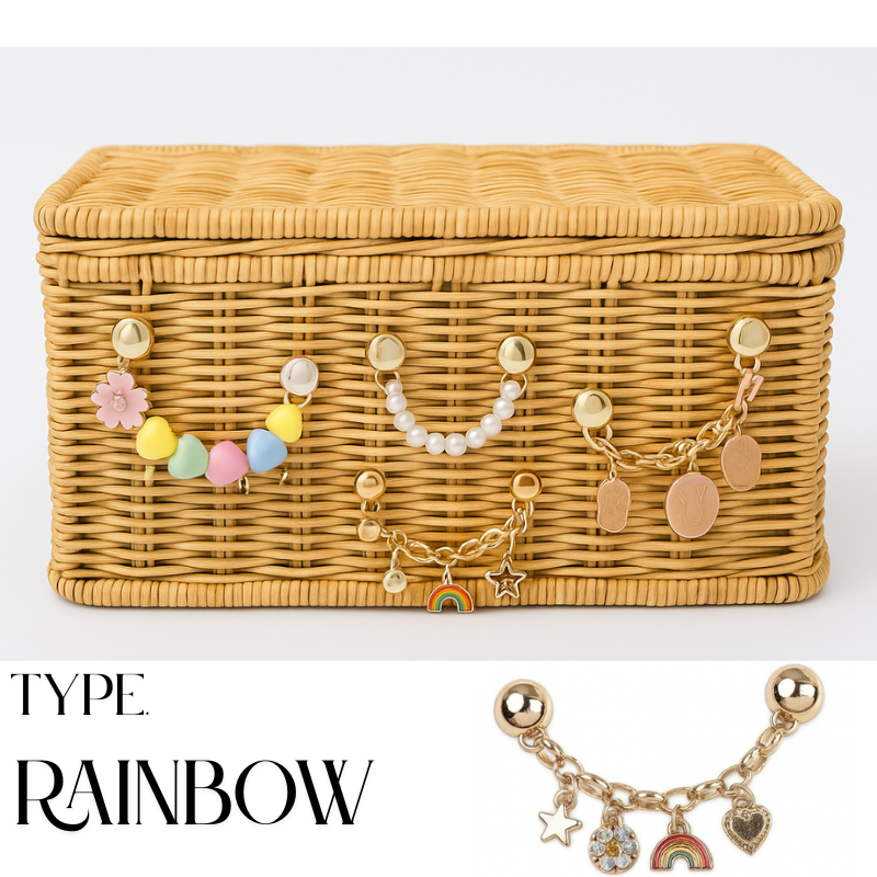 [DIY Set] Rattan Cable Organizer Box + Charm Decorations
