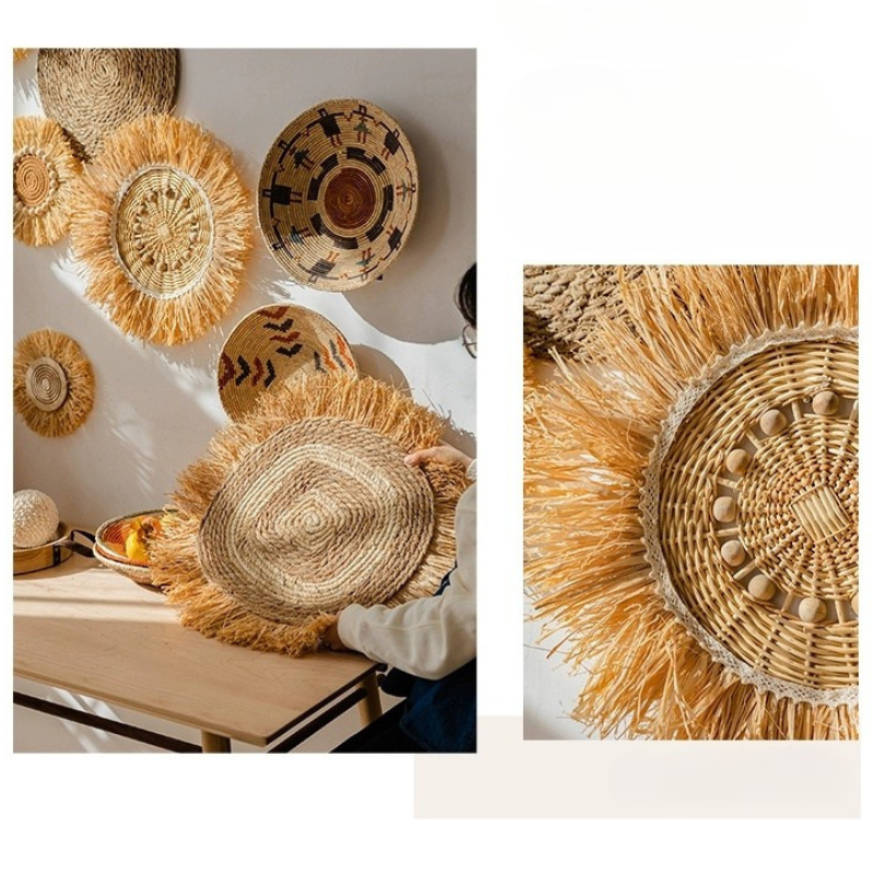 Boho Raffia Wall Decor Set
