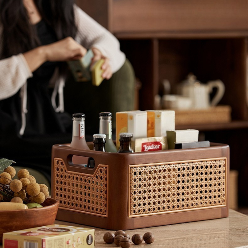 Rattan Desk Storage Box