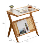 Rattan Side Table with Storage
