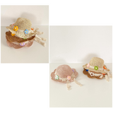 kids Floral Straw Sunhat