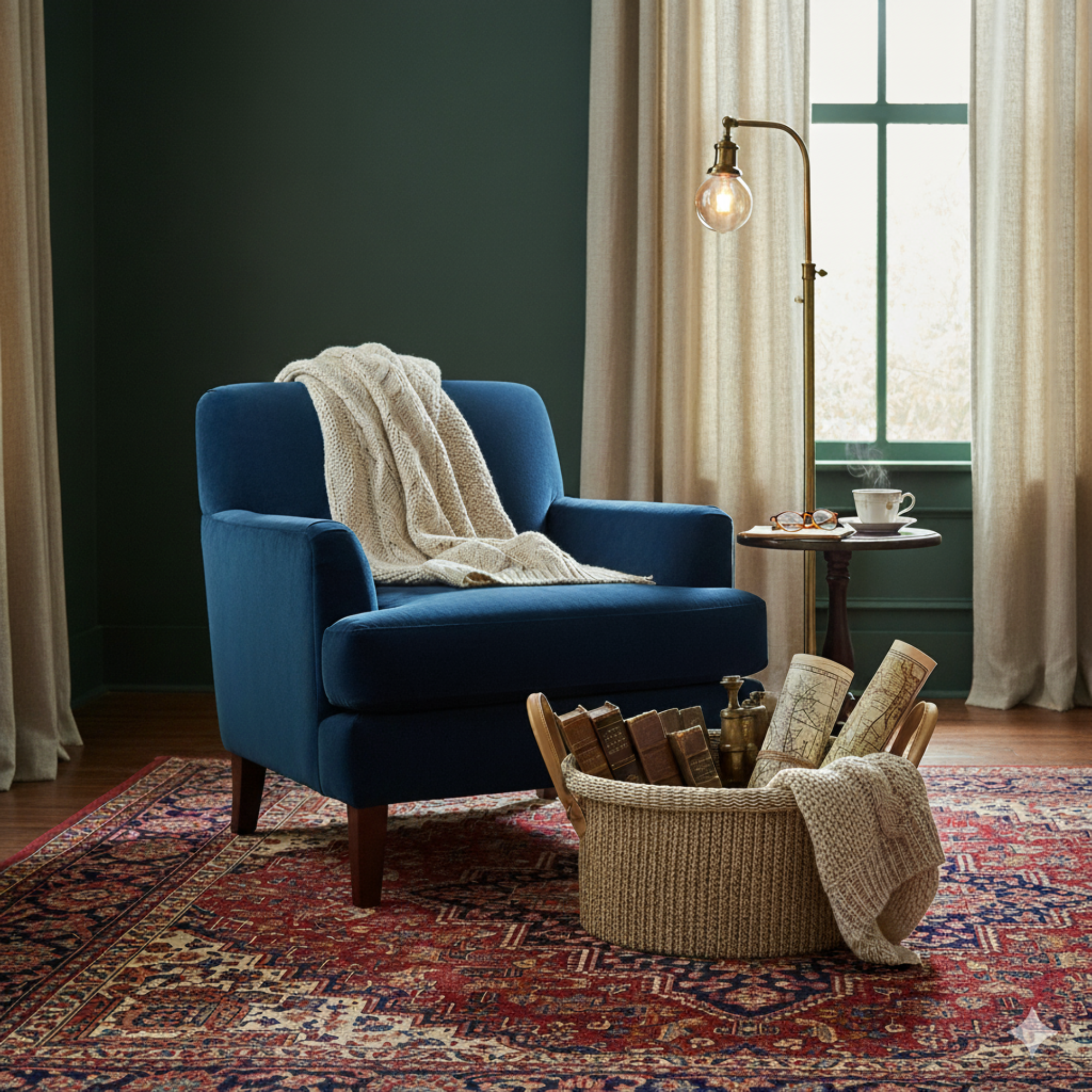 Handheld Cotton Rope Round Basket