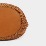 Vegan Leather Woven Tote Bag