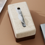 Travertine Wood Tissue Box Cover