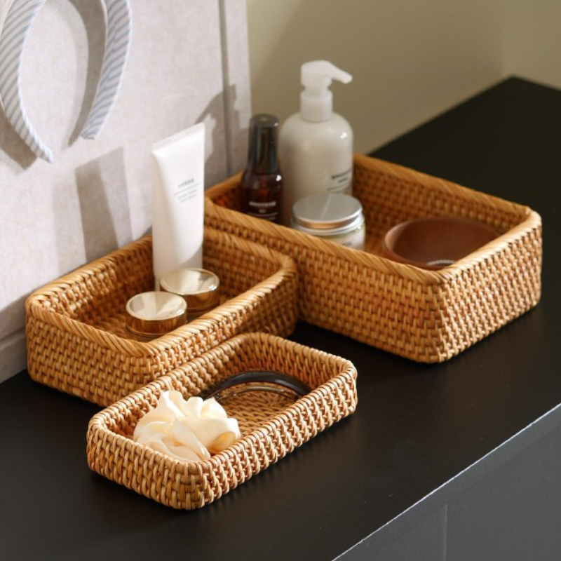 Rattan Tabletop Organizer