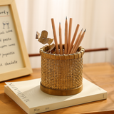 Retro Rattan Holder