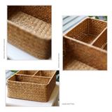 Rattan Divided Storage Organizer