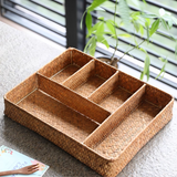 Rattan Divided Storage Organizer