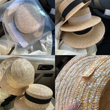 Women's Summer Flat Straw Sunhat