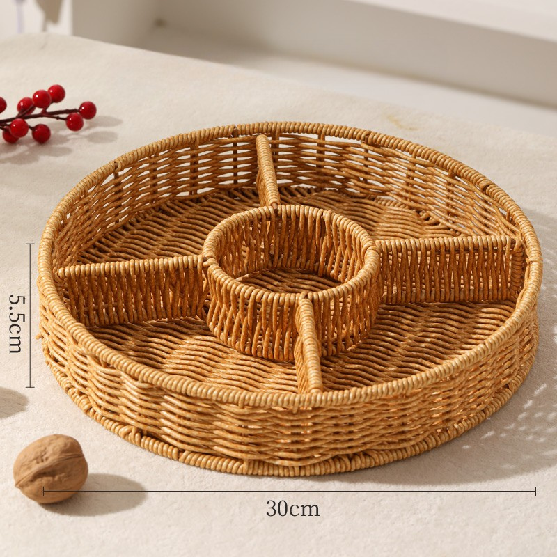 Handwoven Rattan Serving Tray