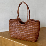 Handwoven Cowhide Tote Bag