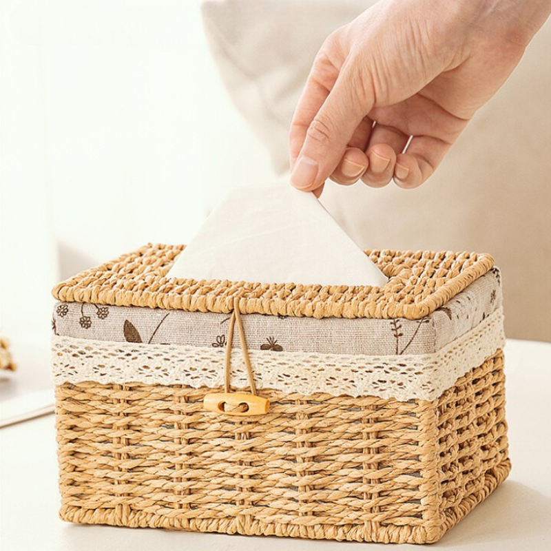 Rattan Tissue Holder