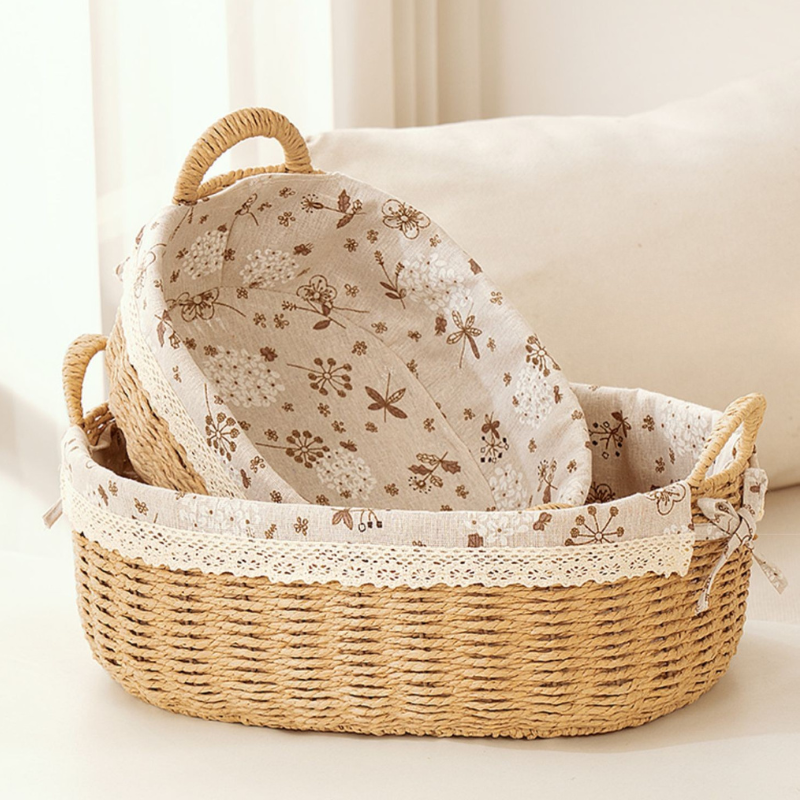 Handwoven Rattan Storage Basket