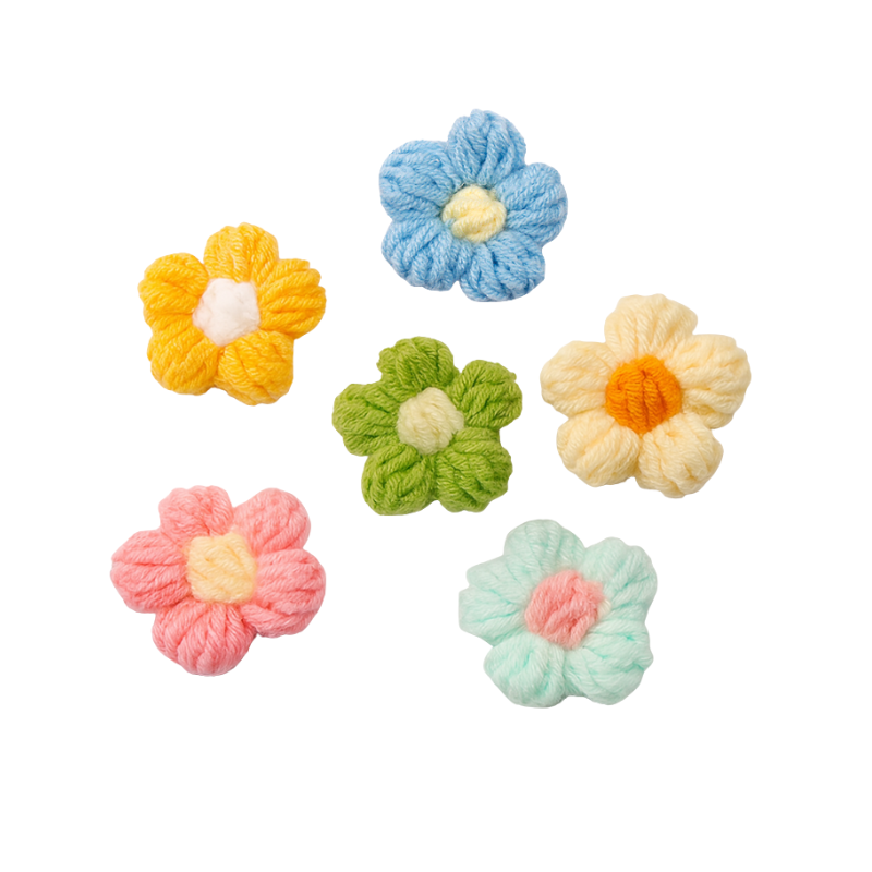 Wool Flower Charm Wall Basket Bundle