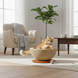 Woven Fiber Round Cat Scratch Nest