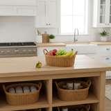 Rattan Dual-Handle Oval Basket