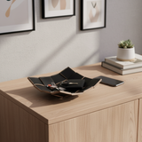 Woven Leather Valet Tray