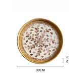 Rattan Tray Mother of Pearl