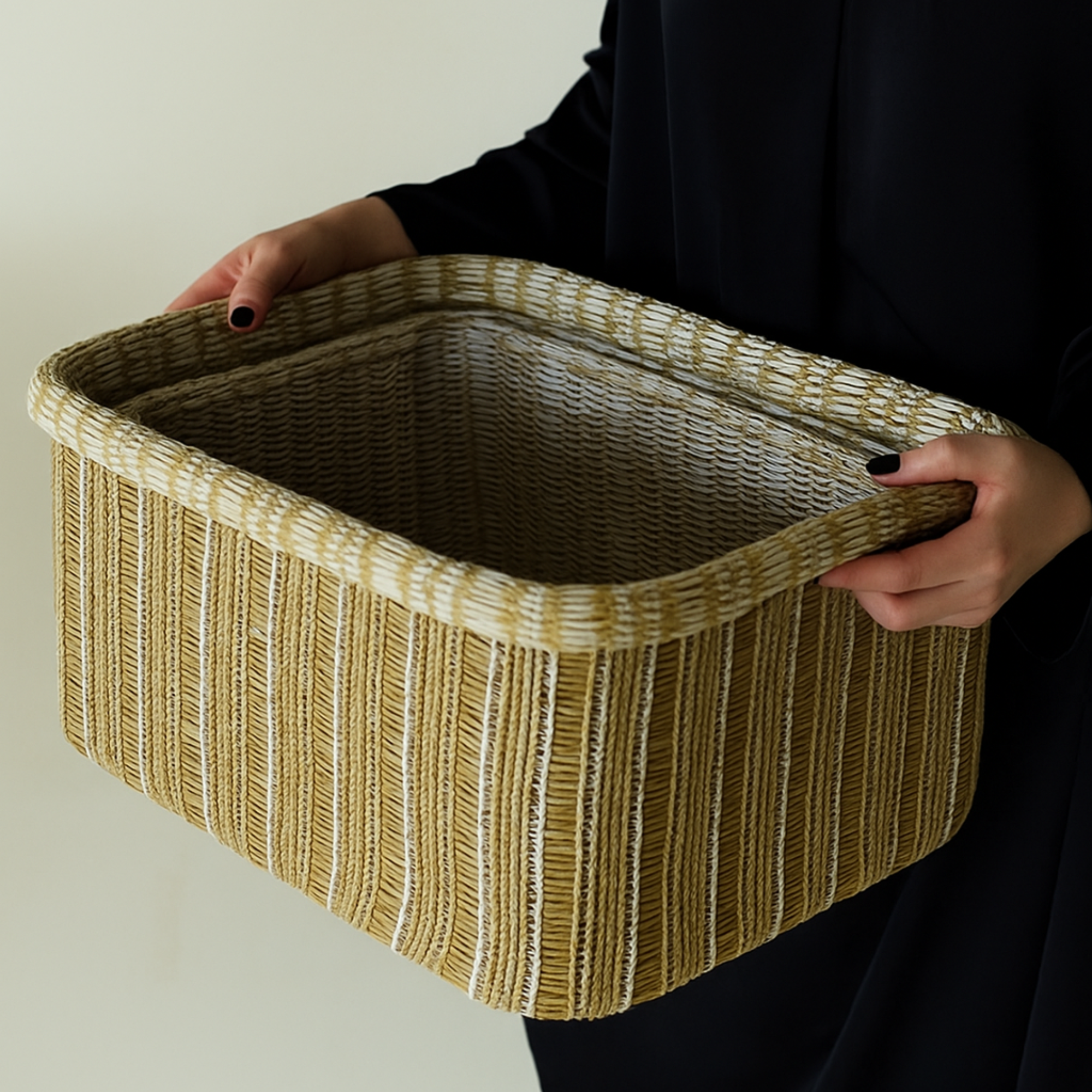 Handwoven Cotton Rope Basket