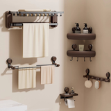 Wood-Look Suction Corner Shelf