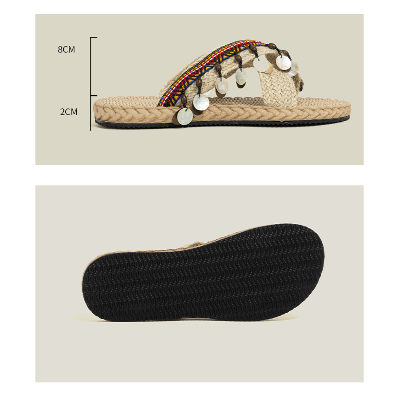 Women's Woven Beach Slippers