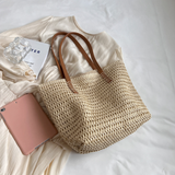 Summer Rattan  Large Shoulder Bag